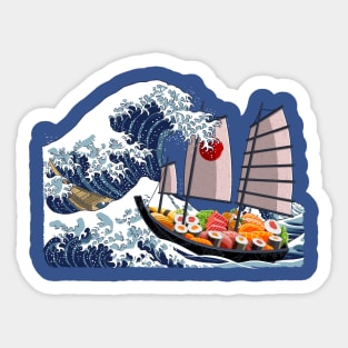 Japanese Tsunami sushi boat Sticker